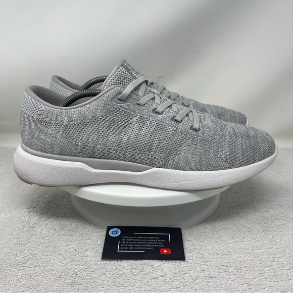 Peter Millar Glide V3 Knit ME0EF06 Gale Grey Walking Shoes Men's Size 11 Logo - Picture 1 of 7